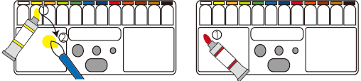 水彩絵の具の指導方法 パレットの小部屋を考える