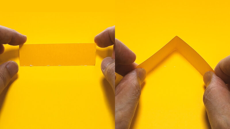 紙の厚み部分で接着する立体題材