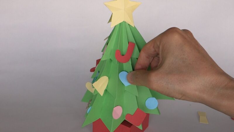 立体紙工作ミニ（卓上）クリスマスツリー